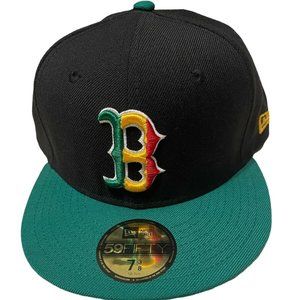 Boston Red Sox MLB New Era 59Fifty Fitted Hat Cap Size 7 3/8
